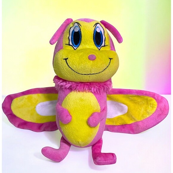 Kellytoy Plush Butterfly 9" Pink Yellow Stuffed Animal Toy - Picture 1 of 11